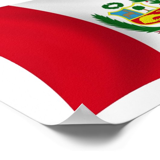 Peru Flag Poster Print (Ecke)