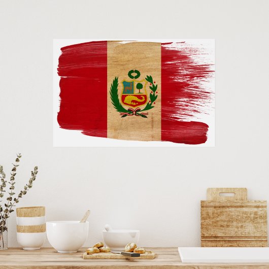 Peru Flag Posters Poster (Küche)