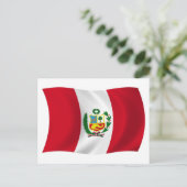 Peru Flag Postkarte (Stehend Vorderseite)