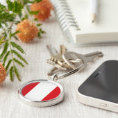 Peru Flag Schlüsselanhänger (Seite)