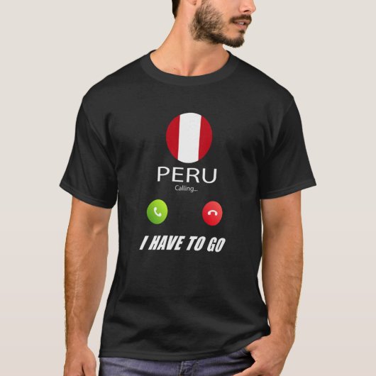 Peru Flag Souvenir Peru ruft an T-Shirt (Vorderseite)