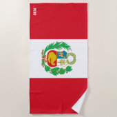 Peru Flag Splendid Patriotic Strandtuch (Vorderseite)