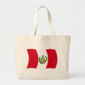 Peru Flag Tote Bag Jumbo Stoffbeutel (Vorne)