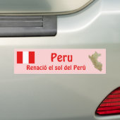 Peru Flag und Map Autoaufkleber (Auf Auto)