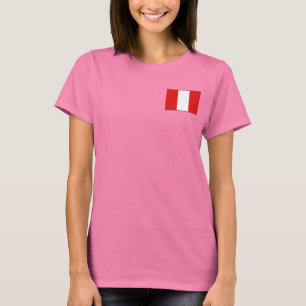 Peru Flag und Map dk T - Shirt