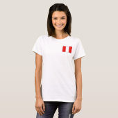 Peru Flag und Map dk T - Shirt (Vorne ganz)
