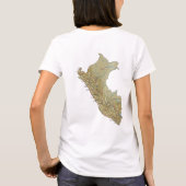 Peru Flag x Map T - Shirt (Rückseite)