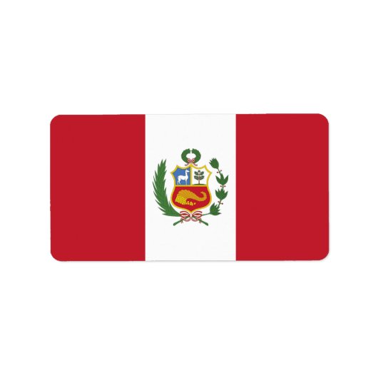 Peru-Flagge Adressaufkleber (Vorne)