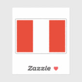 Peru-Flagge Aufkleber (Blatt)