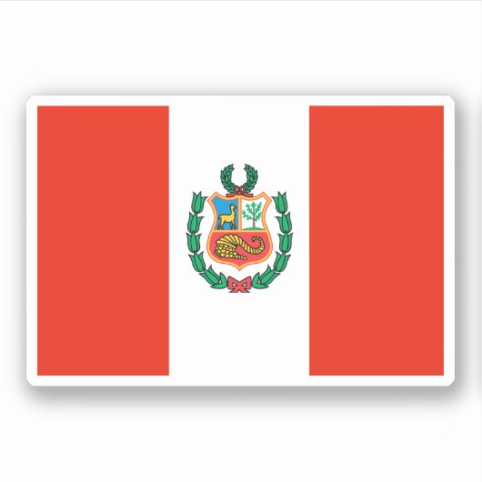Peru-Flagge Aufkleber (Vorderseite)