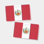 Peru-Flagge Ausweis (Vorder- & Rückseite)