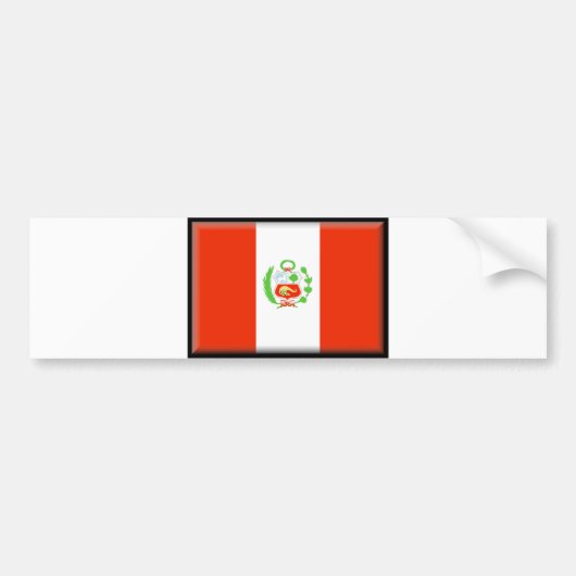 Peru-Flagge Autoaufkleber (Vorne)
