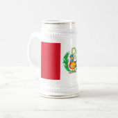 Peru-Flagge Bierglas (Vorderseite Links)