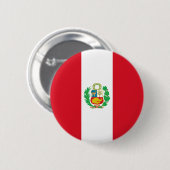 Peru-Flagge Button (Vorne & Hinten)