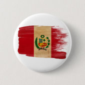 Peru-Flagge Button (Vorderseite)