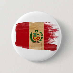 Peru-Flagge Button