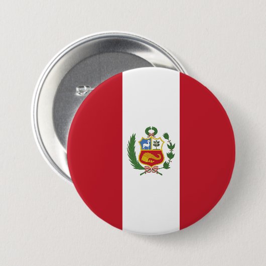 Peru-Flagge Button (Vorne & Hinten)