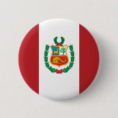 Peru-Flagge Button (Vorderseite)