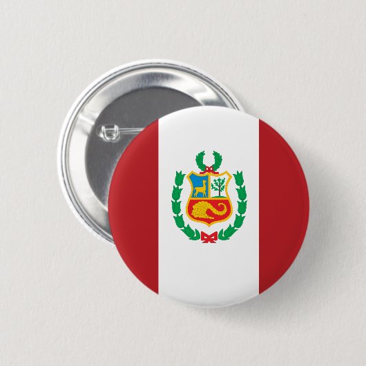 Peru-Flagge Button (Vorne & Hinten)