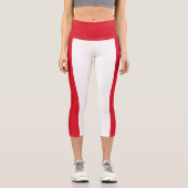 Peru-Flagge Capri Leggings (Vorderseite)
