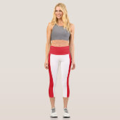 Peru-Flagge Capri Leggings (Vorderseite)