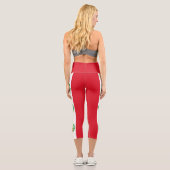 Peru-Flagge Capri Leggings (Rückseite)