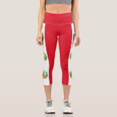 Peru-Flagge Capri Leggings (Vorderseite)