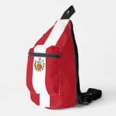 Peru-Flagge Crossbody Bag (Rechte Ecke)