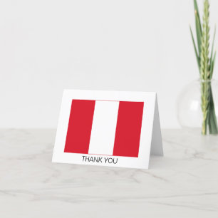 Peru-Flagge Dankeskarte