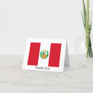 Peru-Flagge Dankeskarte