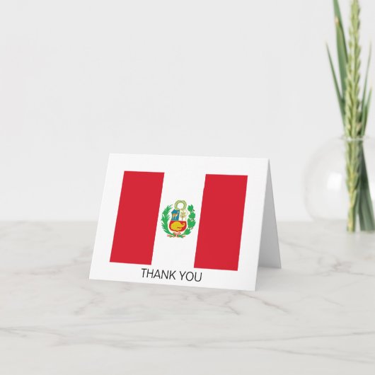 Peru-Flagge Dankeskarte (Vorderseite)
