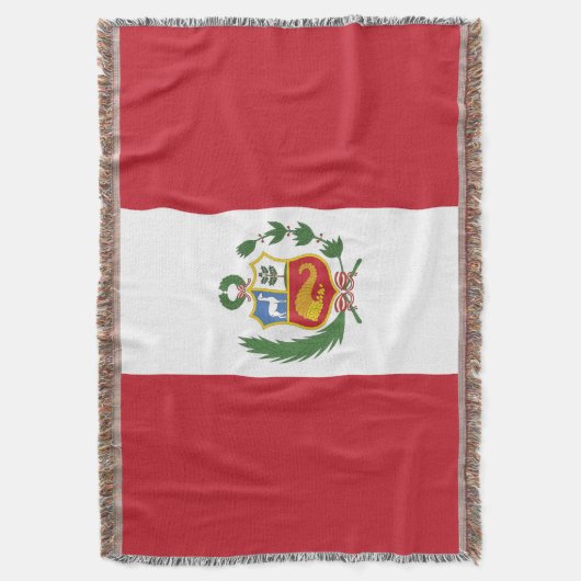 Peru-Flagge Decke (Vorderseite Vertikal)