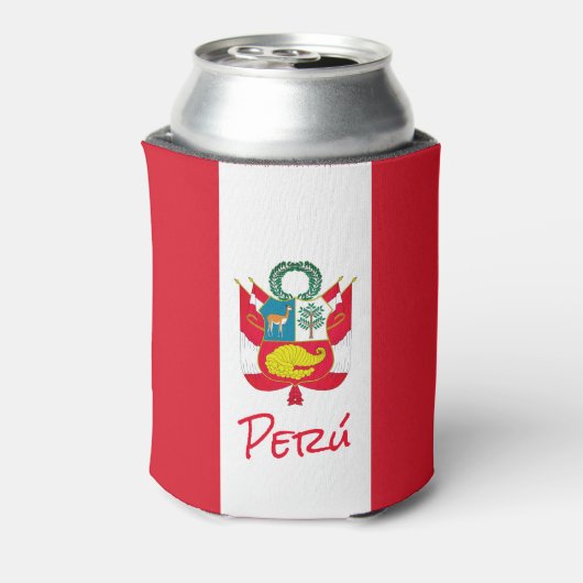 Peru-Flagge Dosenkühler (Kanne Rückseite)