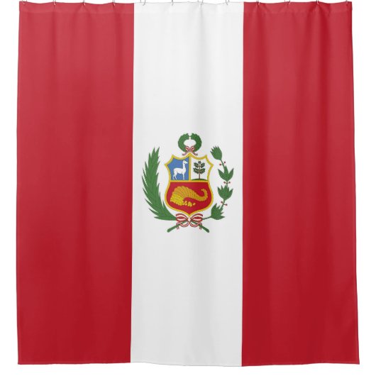Peru-Flagge Duschvorhang (Vorderseite)