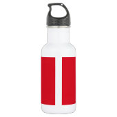 Peru-Flagge Edelstahlflasche (Rückseite)