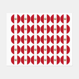 Peru-Flagge Etiketten
