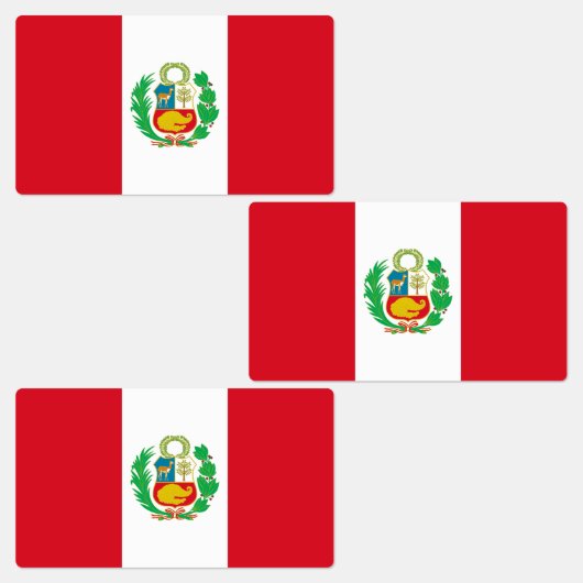 Peru-Flagge Etiketten (Gruppe)
