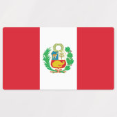 Peru-Flagge Etiketten (Design 1)