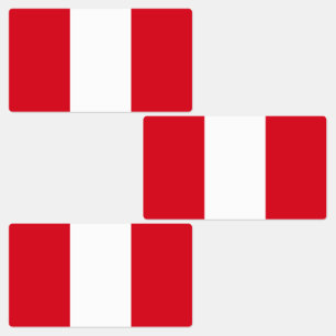 Peru-Flagge Etiketten
