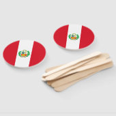 Peru-Flagge Fächer (Non-assembled)
