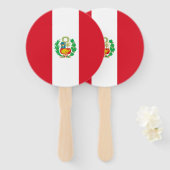 Peru-Flagge Fächer (Vorne und Hinten)