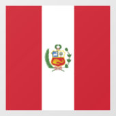 Peru-Flagge Fensteraufkleber (Blatt)