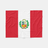 Peru-Flagge Fleecedecke (Vorderseite (Horizontal))