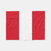 Peru-Flagge Fleecedecke (Vorderseite (Horizontal))