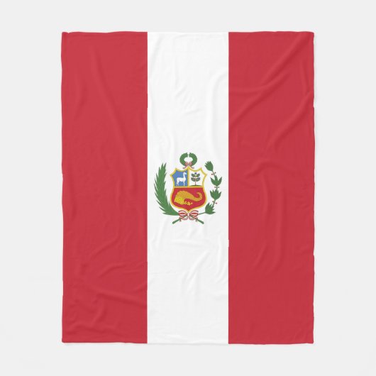 Peru-Flagge Fleecedecke (Vorderseite)