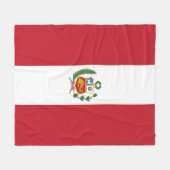 Peru-Flagge Fleecedecke (Vorderseite (Horizontal))