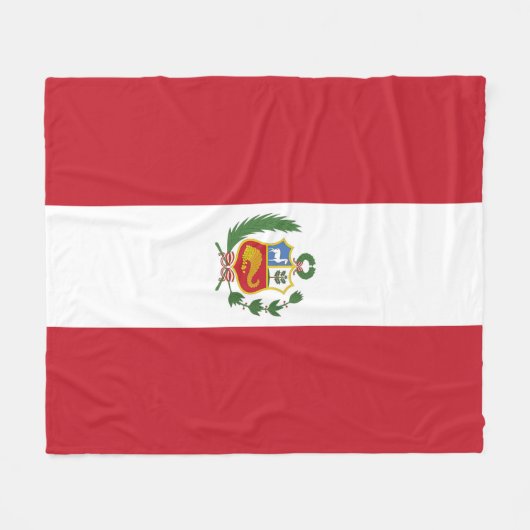 Peru-Flagge Fleecedecke (Vorderseite (Horizontal))