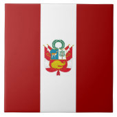Peru-Flagge Fliese (Vorderseite)