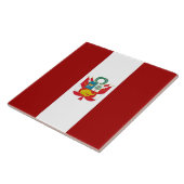 Peru-Flagge Fliese (Seite)