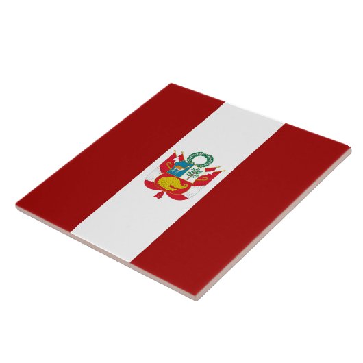 Peru-Flagge Fliese (Seite)